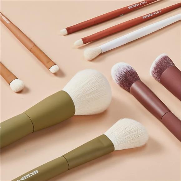 Makeup Brushes,5 Colors Essential Kabuki Makeup Brush Set with Ultra-soft - Picture 5 of 7